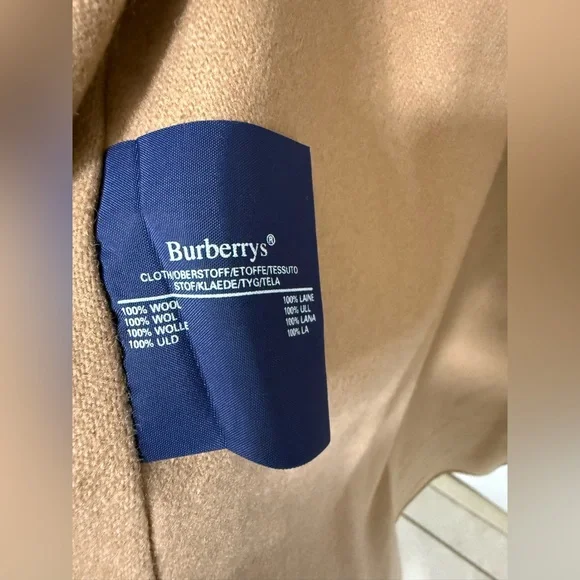 Vintage Burberrys Trench Coat Long Beige Nova Check Wool Liner - Picture 4 of 12